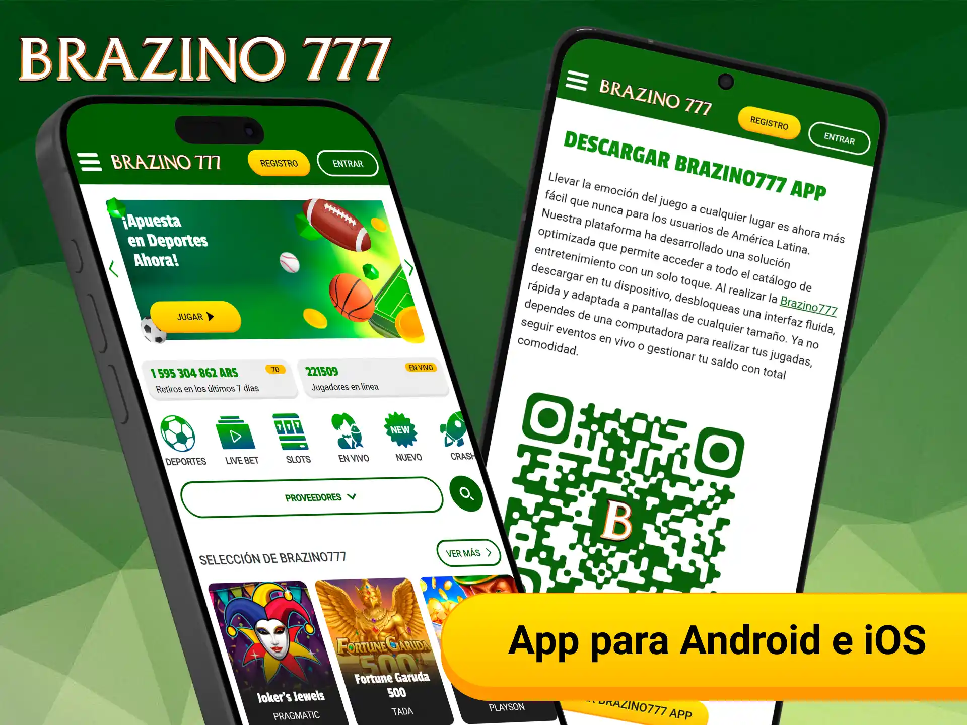 Descarga la app oficial de Brazino777 para Android e iOS y apuesta movil.