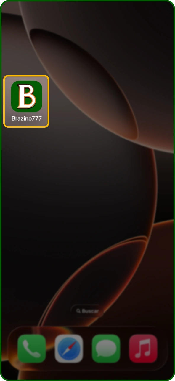 Abre la aplicación de Brazino777 para registrarte.